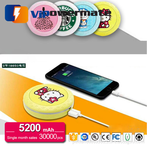 Wholesale promotional gift portable usb fashion external battery power bank 4400mah/ 5200mah